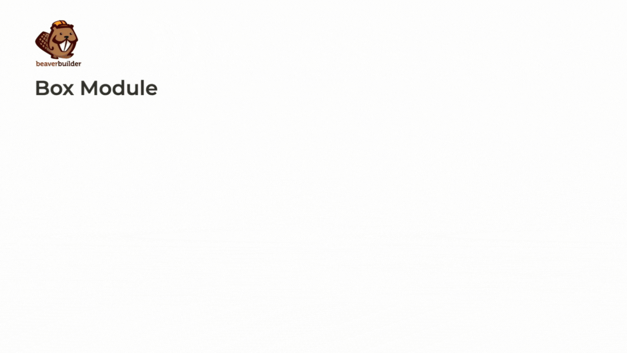 Beaver Builder Box Module example